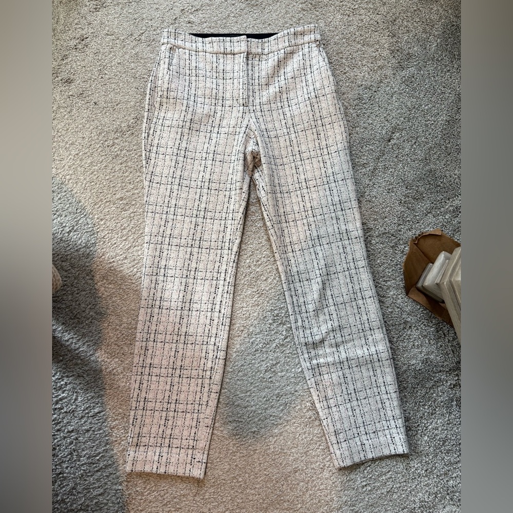 Express Black and White Plaid Skirt